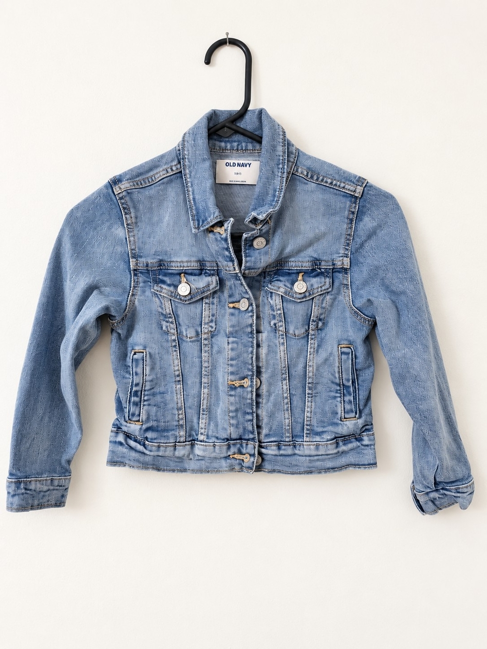 Old Navy Girls' Light Blue Denim Jacket - Classic Trucker Style